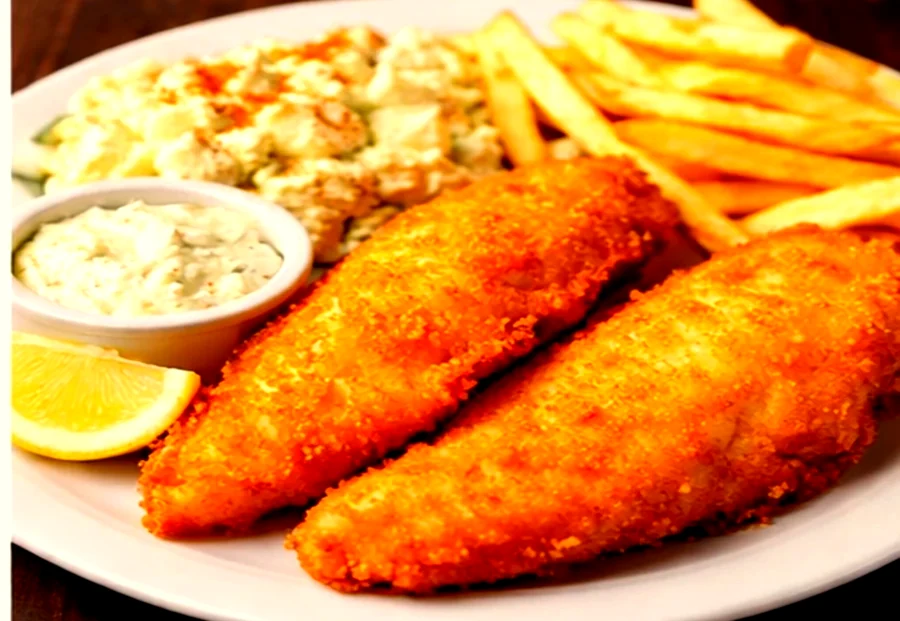 Golden fried fish